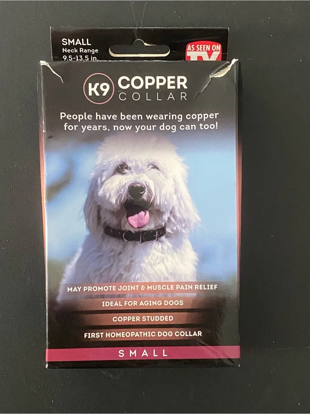 K9 Copper Small Neck Range 9.5-13.5 in. Black Collar New